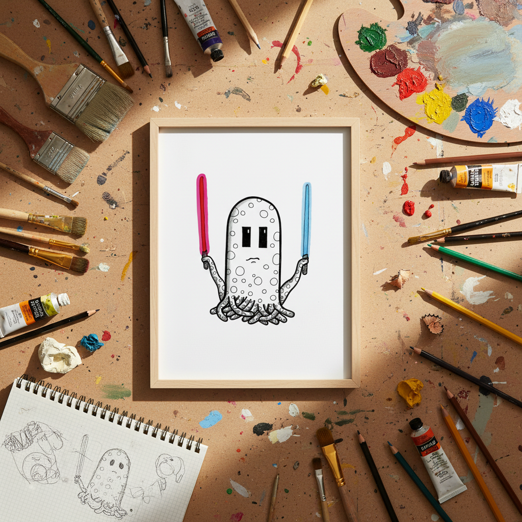 Flat Lay - Artist Studio