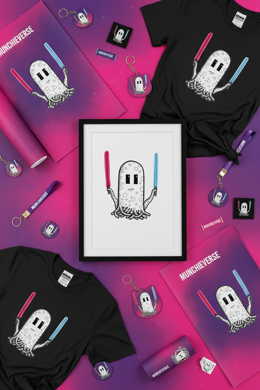 Branded Background - Scattered Merch Layout